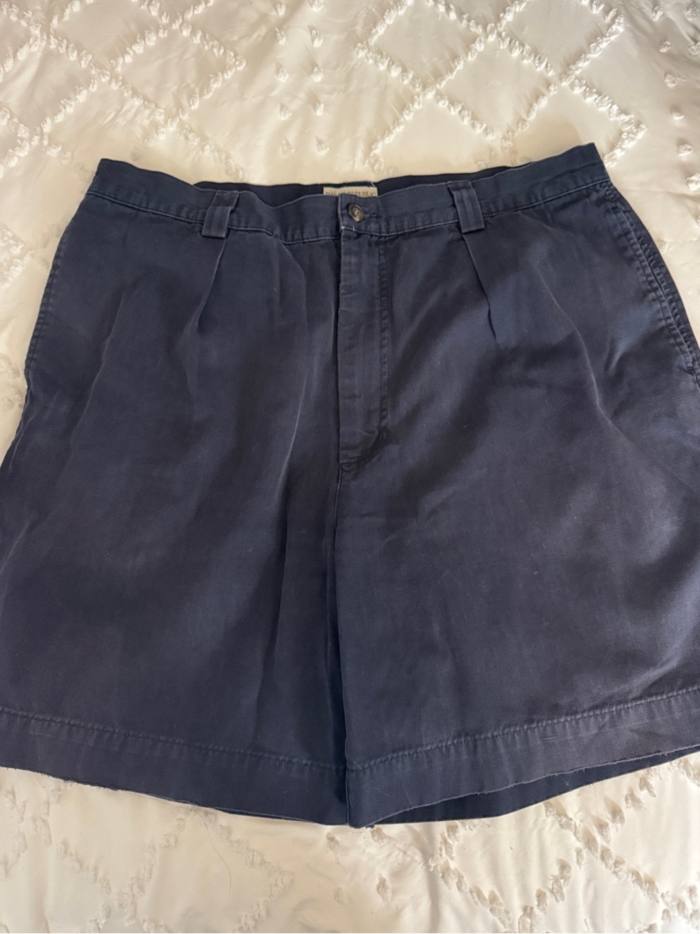 M Banana Republic Navy Cotton Pants with Button Waist 38